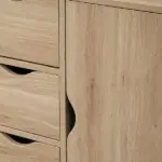 Freestanding Storage Cabinet Bathroom Floor Cabinet 4 Drawers Cupboard Oak for Bedroom Living Room - Image 9