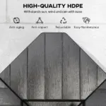 Outsunny Freestanding Umbrella Base: Heavy-Duty, Adjustable for Water or Sand Filling, 132/176 lbs, Black| - Image 7