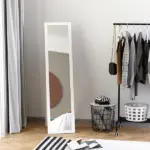 Full-Size White Mirror, Floor Standing or Wall-Mounted, Rectangle, for Bedroom, Living Room - Image 2