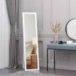 Full-Size White Mirror, Floor Standing or Wall-Mounted, Rectangle, for Bedroom, Living Room - Image 10