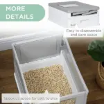 Fully Enclosed Cat Litter Box, Front Entry, Top Exit, Easy Clean, Gray - Image 7
