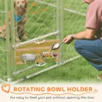 PawHut Galvanized Chain Link Large Outdoor Dog Kennel with Waterproof and UV-Resistant Cover, for MandL Dogs, 19.7' x 7.5' x 7.5' - Image 7