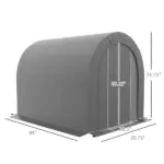 Galvanized Metal 6' x 8' Outdoor Storage Tent, Heavy Duty and Waterproof Portable Shed, for Bike, Motorcycle, Tools - Image 3