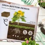 Galvanized Planter Box, 24" x 24" x 11.75" Raised Garden Bed with Tomato Cage for Climbing Vines, Brown - Image 5