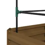 Galvanized Planter Box, 24" x 24" x 11.75" Raised Garden Bed with Tomato Cage for Climbing Vines, Brown - Image 9
