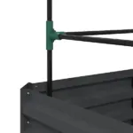 Galvanized Planter Box, 24" x 24" x 11.75" Raised Garden Bed with Tomato Cage for Climbing Vines, Dark Gray - Image 9