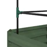 Outsunny Galvanized Planter Box, 24" x 24" x 11.75" Raised Garden Bed with Tomato Cage for Climbing Vines, Light Green - Image 9