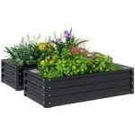 2-Pack Galvanized Raised Garden Beds 4 x 2 x 1 Ft Metal Planter Boxes Gray - Image 11