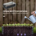 2-Pack Galvanized Raised Garden Beds 4 x 2 x 1 Ft Metal Planter Boxes Gray - Image 5