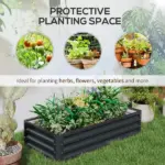 2-Pack Galvanized Raised Garden Beds 4 x 2 x 1 Ft Metal Planter Boxes Gray - Image 6
