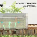 2-Pack Galvanized Raised Garden Beds 4 x 2 x 1 Ft Metal Planter Boxes Silver - Image 5