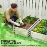 2-Pack Galvanized Raised Garden Beds 4 x 2 x 1 Ft Metal Planter Boxes Silver - Image 6