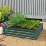 Galvanized Raised Garden Bed 4x4 Steel Frame Green for Vegetables Flowers Plants Herbs - Image 2