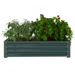 Galvanized Raised Garden Bed 4x4 Steel Frame Green for Vegetables Flowers Plants Herbs - Image 11
