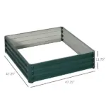 Galvanized Raised Garden Bed 4x4 Steel Frame Green for Vegetables Flowers Plants Herbs - Image 3
