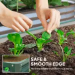 Galvanized Raised Garden Bed 4x4 Steel Frame Green for Vegetables Flowers Plants Herbs - Image 5