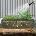 Galvanized Raised Garden Bed 4x4 Steel Frame Green for Vegetables Flowers Plants Herbs - Image 6