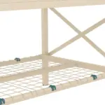 Outsunny Galvanized Raised Garden Bed Cream Metal Planter Box with Legs Storage Shelf Bed Liner for Efficient Gardening - Image 8