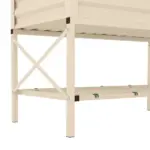 Outsunny Galvanized Raised Garden Bed Cream Metal Planter Box with Legs Storage Shelf Bed Liner for Efficient Gardening - Image 9