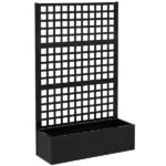 Outsunny Galvanized Raised Garden Bed Planter Box with Trellis for Climbing Plants, Vegetable, Vines, 43 Inch x 16 Inch x 70 Inch, Black - Image 12