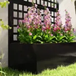 Outsunny Galvanized Raised Garden Bed Planter Box with Trellis for Climbing Plants, Vegetable, Vines, 43 Inch x 16 Inch x 70 Inch, Black - Image 9