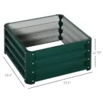 2 Pack Galvanized Raised Garden Beds with Open Bottom, Green - Image 3
