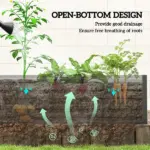Outsunny Galvanized Raised Garden Bed, Steel Outdoor Planters with Reinforced Rods, 71" x 36" x 23", Black - Image 4