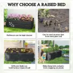 Outsunny Galvanized Raised Garden Bed, Steel Outdoor Planters with Reinforced Rods, 71" x 36" x 23", Black - Image 6