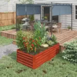Galvanized Raised Garden Bed, Steel Outdoor Planters with Reinforced Rods,  71'' x 36'' x 23'', Dark Brown - Image 2