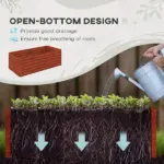 Galvanized Raised Garden Bed, Steel Outdoor Planters with Reinforced Rods,  71'' x 36'' x 23'', Dark Brown - Image 4