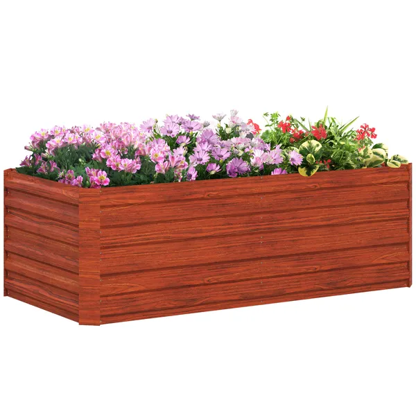 galvanized-raised-garden-bed-steel-outdoor-planters-with-reinforced-rods-71-x-36-x-23-dark-brown.webp Galvanized Raised Garden Bed, Steel Outdoor Planters with Reinforced Rods, 71'' x 36'' x 23'', Dark Brown - Image 1