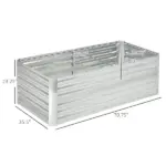 71 x 36 x 23 Inch Galvanized Raised Garden Bed with Reinforced Rods, Light Green - Image 3