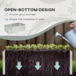 71 x 36 x 23 Inch Galvanized Raised Garden Bed with Reinforced Rods, Light Green - Image 4