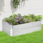 71 x 36 x 23 Inch Galvanized Raised Garden Bed with Reinforced Rods, Light Green - Image 10