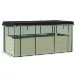 Galvanized Steel Planter Box with Crop Cage and Shade Cloth, Raised Garden Bed for Flowers, Veggies and Herbs, Beige