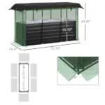 Galvanized Steel Planter Box with Crop Cage and Shade Cloth, Raised Garden Bed for Flowers, Veggies and Herbs, Dark Gray - Image 3