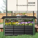 Galvanized Steel Planter Box with Crop Cage and Shade Cloth, Raised Garden Bed for Flowers, Veggies and Herbs, Dark Gray - Image 6