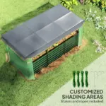 Galvanized Steel Planter Box with Crop Cage and Shade Cloth, Raised Garden Bed for Flowers, Veggies and Herbs, Green - Image 5