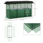 Outsunny Galvanized Steel Planter Box with Crop Cage and Shade Cloth, Raised Garden Bed for Flowers, Veggies and Herbs, Green - Image 3
