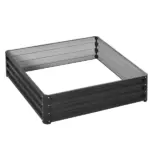 Galvanized Steel Raised Garden Bed 4x4 ft Grey Planter Box for Vegetables Flowers Herbs - Image 13
