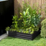 Galvanized Steel Raised Garden Bed 4x4 ft Grey Planter Box for Vegetables Flowers Herbs - Image 10