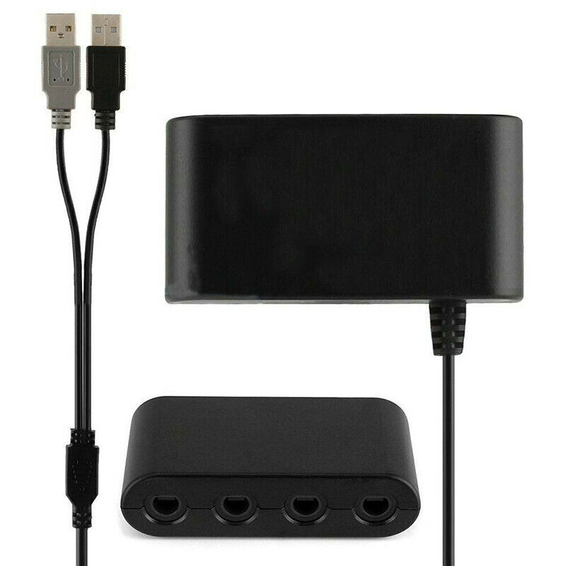 4-Port GameCube Controller Adapter for Nintendo Switch, Wii U and PC