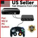 4-Port GameCube Controller Adapter for Nintendo Switch, Wii U and PC