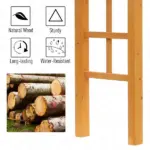Outsunny Garden Arbor Arch Trellis 7 ft Wood with Natural Fir Side Panel for Climbing Vines Outdoor Orange - Image 5