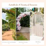 Outsunny Garden Arbor Arch Trellis 7 ft Wood with Natural Fir Side Panel for Climbing Vines Outdoor Orange - Image 6