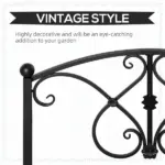 Outsunny Garden Bridge 3.3FT, Decorative Classic Backyard Pond Bridge with Safety Railings Black - Image 3
