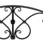 Outsunny Garden Bridge 3.3FT, Decorative Classic Backyard Pond Bridge with Safety Railings Black - Image 7