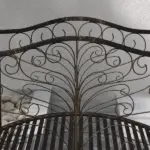 Outsunny Garden Bridge 4' Metal Arch with Scrollwork and Safety Rails Easy Assembly Black Bronze - Image 7