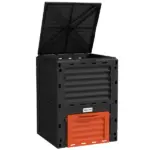 Garden Compost Bin 80 Gallon Outdoor Large Capacity Composter Fast Create Fertile Soil Aerating Box, Orange - Image 11