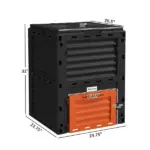 Garden Compost Bin 80 Gallon Outdoor Large Capacity Composter Fast Create Fertile Soil Aerating Box, Orange - Image 3